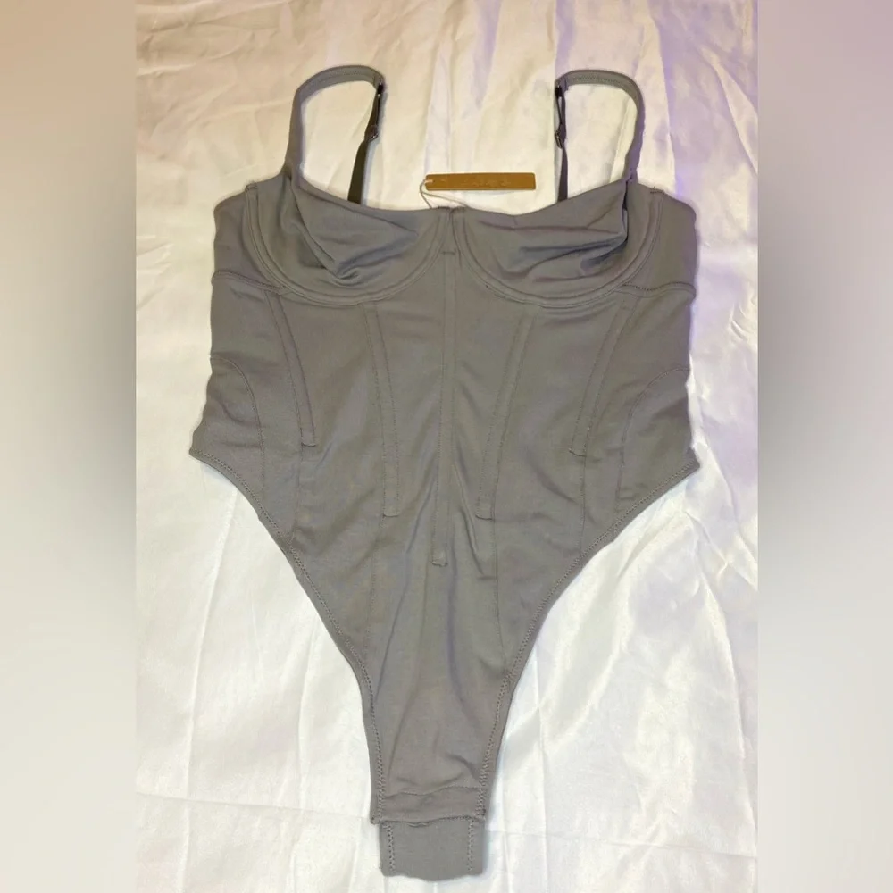 SOLD❗️❗️❗️ - SKIMS: NWT: LARGE COTTON CORSET UNLINED BODYSUIT - Picture 3 of 8